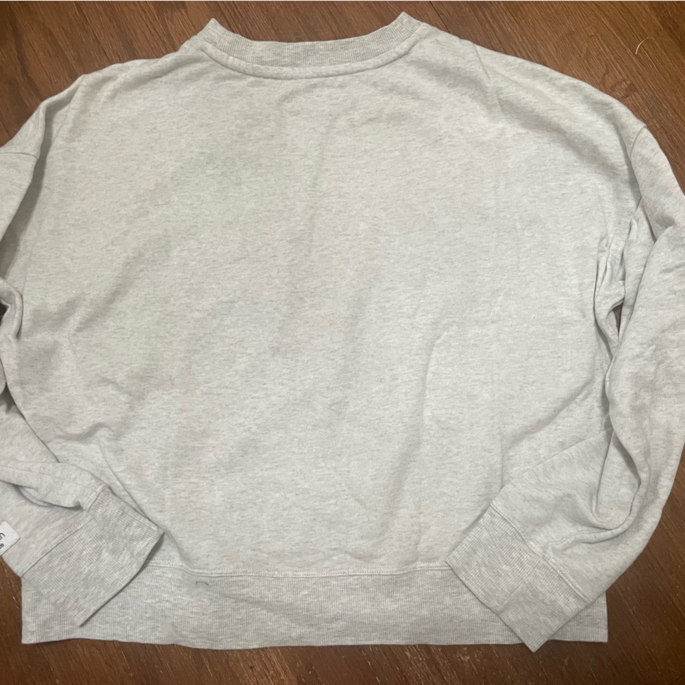 Calvin Klein Light Gray cropped Performance Top - Picture 2 of 3